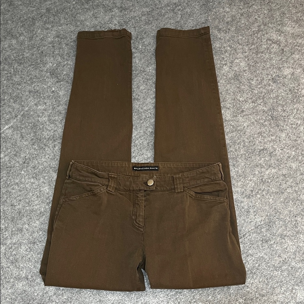 Balenciaga Brown Straight Leg Pants